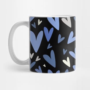 Blue Valentine hearts Mug